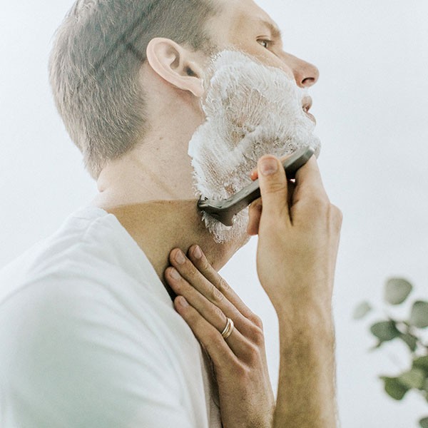 Man shaving